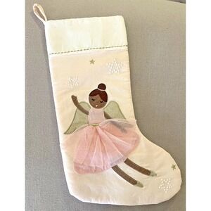 Ballerina Ballet Christmas Stocking Black Girl Pink Tutu Beige Loving Kindness
